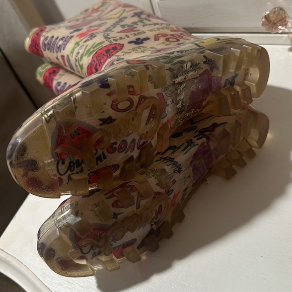 COACH POPPY RAIN BOOTS 7 - Picture 3 of 5